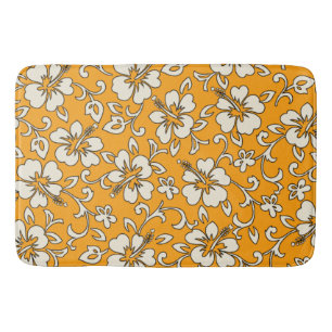 Malia Hibiscus Hawaiian Tropical Bath Mat