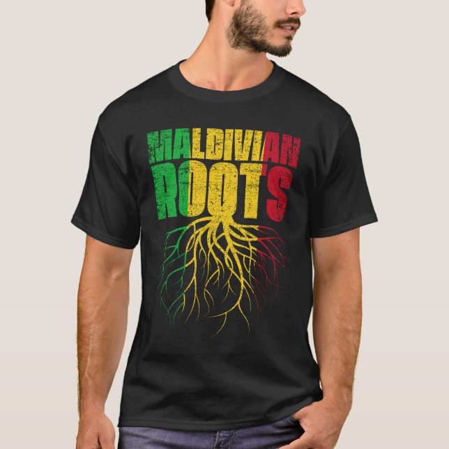 Malian Roots Mali Heritage Flag T-Shirt (Front)