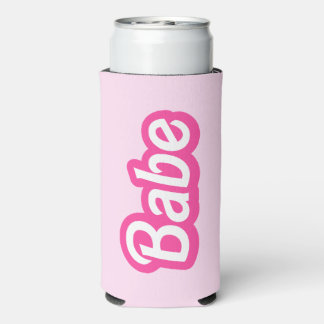 Malibu Babe, Malibu Pink Bachelorette Bride Seltzer Can Cooler