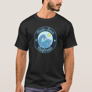 Malibu Beach Ca California Souvenir Nautical Surfe T-Shirt