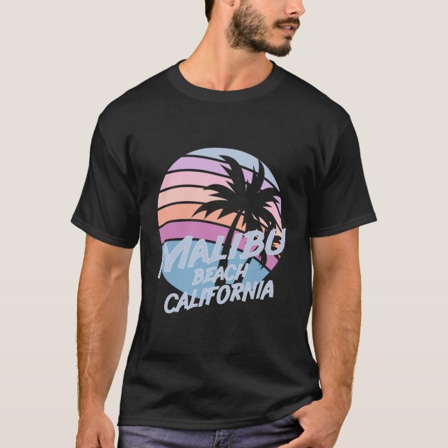 Malibu Beach California T-Shirt (Front)