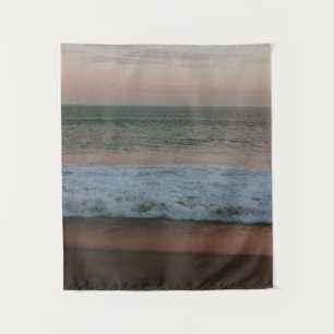 Malibu Beach Crashing Waves Tapestry