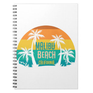 Malibu Beach Retro Notebook