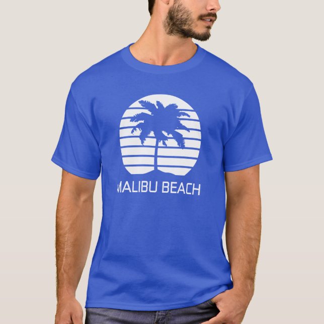 Malibu Beach Retro T-Shirt (Front)
