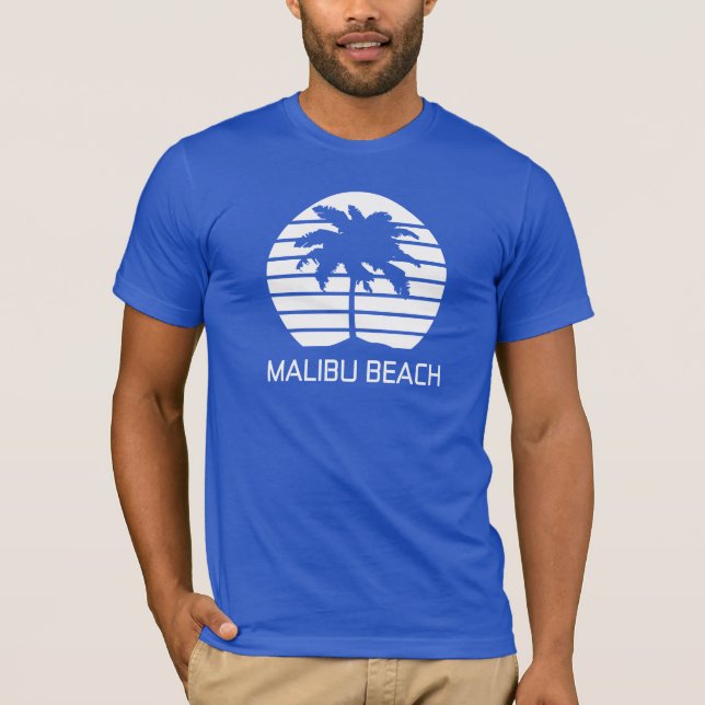 Malibu Beach Retro T-Shirt (Front)