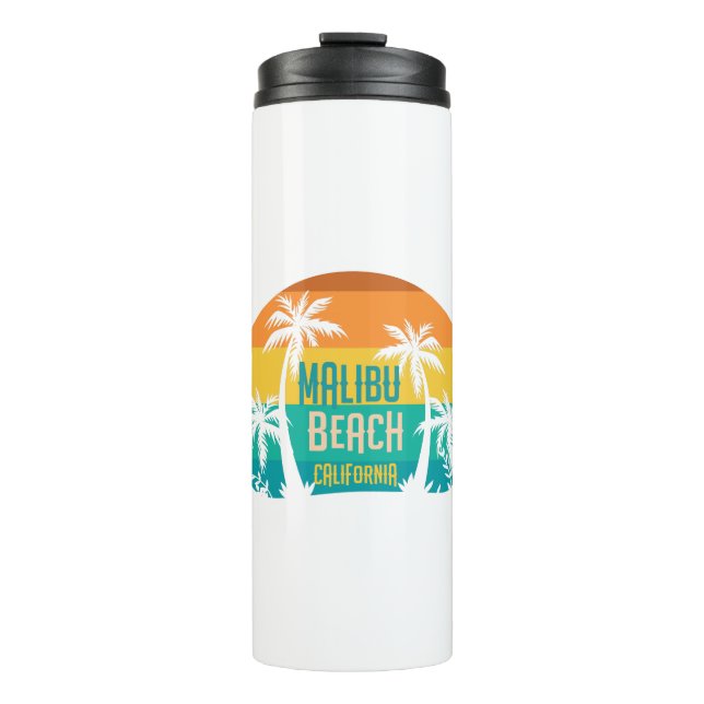 Malibu Beach Retro Thermal Tumbler (Front)