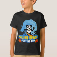 Malibu Beach Surfing Panda