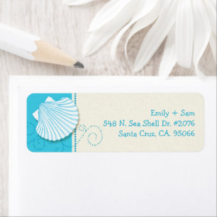 Malibu Blue & Ivory Beach Wedding Adresse de retou