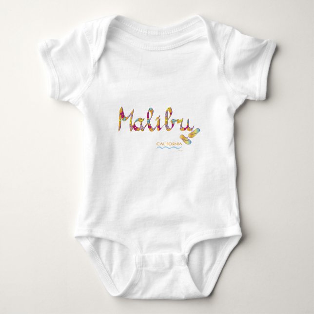 Malibu, CA Baby Bodysuit (Front)