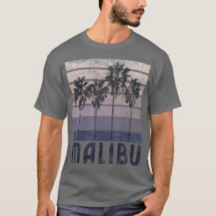 Malibu California Beach Summer Vacation Vintage  T-Shirt