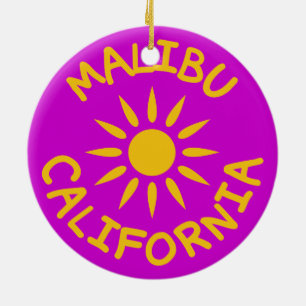 Malibu, California Ceramic Ornament