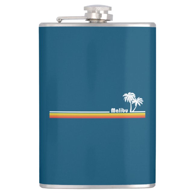  Malibu, California Hip Flask (Front)