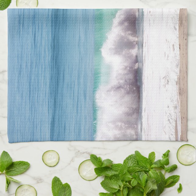 Malibu Gem briser la vague de thé serviette (Plié)