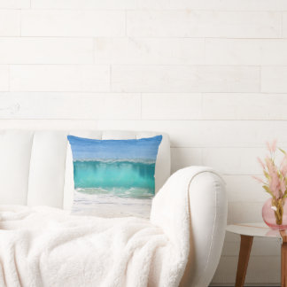Malibu Gem Wave Throw Pillow