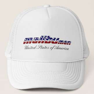 Malibu Man July 4th USA Red White and Blue Hat