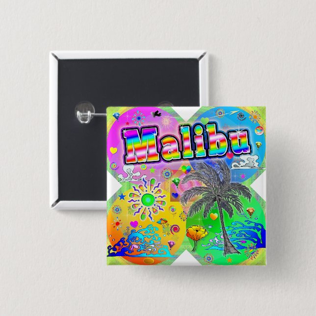 Malibu Quadro Seasons Button (Front & Back)