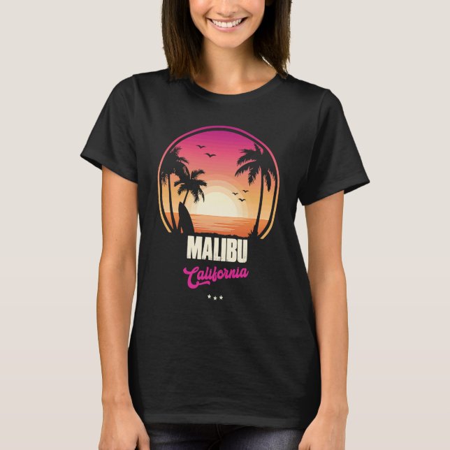 Malibu Souvenir  California Reminder T-Shirt (Front)