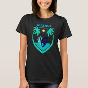 Malibu Surfing Palms Beach Vacation California USA T-Shirt