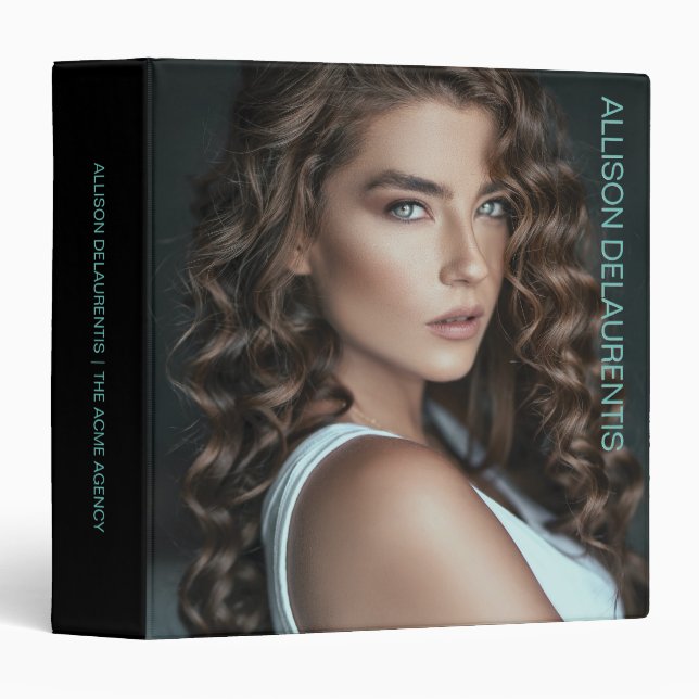 Malibu Teal Talent Model Modelling Porfolio Binder (Front/Spine)