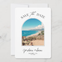 Malibu Wedding Coastline Save the Date