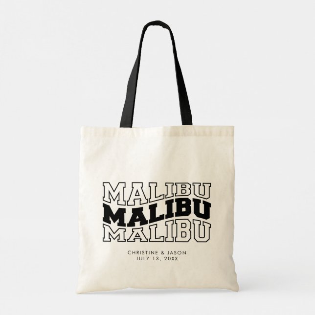 Malibu Wedding Welcome Tote Wedding Bag (Back)