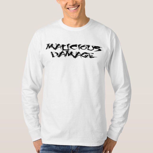 MALICIOUS DAMAGE BASIC LONGSLEEVE T-SHIRT (Front)