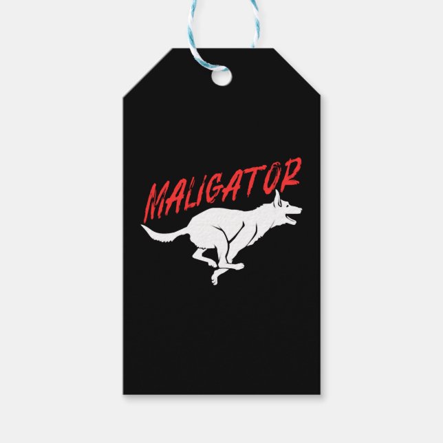 Maligator Belgian Malinois Gift Tags (Front)