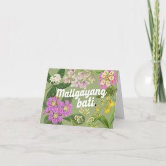 "Maligayang Bati" (Happy Birthday) Filipino Card
