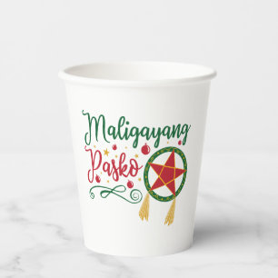 Maligayang Pasko Filipino Christmas Philippines Paper Cups