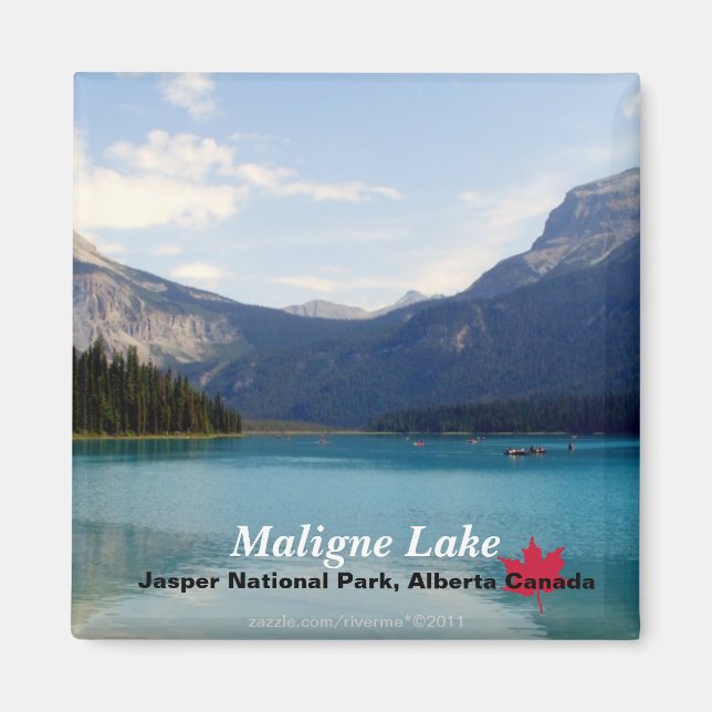 Maligne Lake/Jasper National Park, Alberta Canada Magnet (Front)