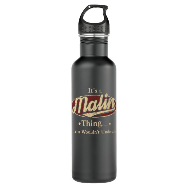 MALIN Nom Bouteille d'eau Cadeau (Devant)
