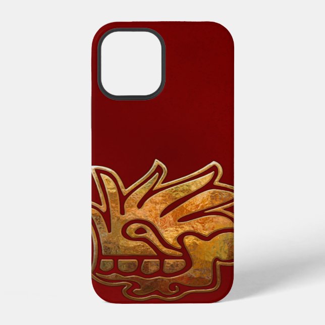 Malinalli AZTEC Gold & Red iPhone Case (Back)