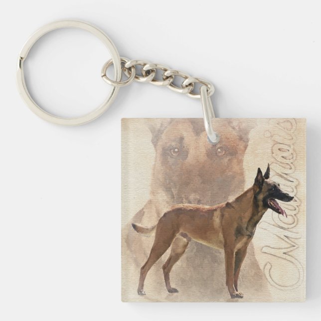 Malinois  - Belgian shepherd - Mechelaar Keychain (Front)
