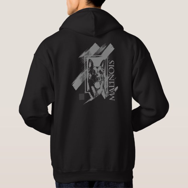 Malinois - Belgian shepherd -Mechelaar -Maligator Hoodie (Back)
