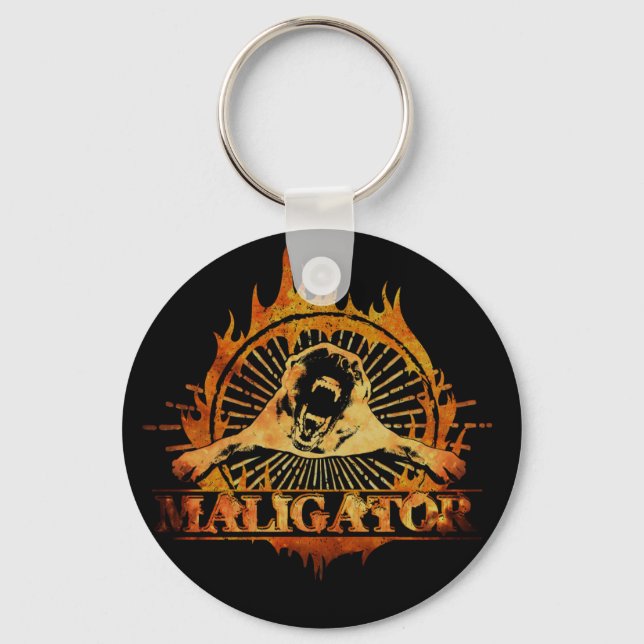 Malinois - Belgian shepherd -Mechelaar -Maligator Keychain (Front)