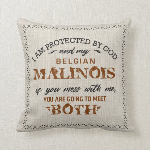 Malinois - Belgian shepherd -Mechelaar Throw Pillow