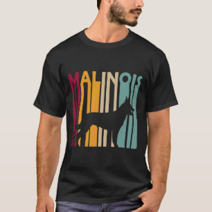 Malinois Belgium Shepherd Retro Style Silhouette T-Shirt