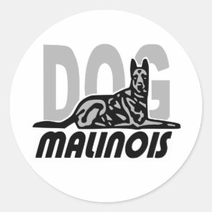 malinois china8 classic round sticker