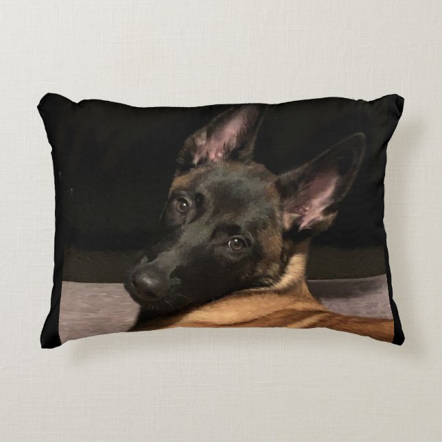 Malinois Dog Accent Pillow (Front)