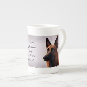 Malinois Dog Bone China Mug