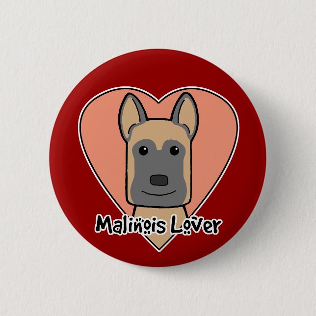 Malinois Lover 2 Inch Round Button (Front)
