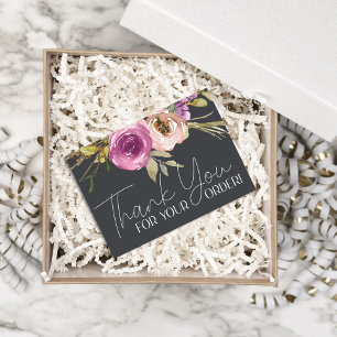 mall Business Coupon Dusty Pink Floral Thank You Card