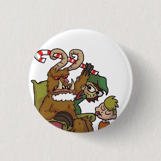 Mall Krampus 1 Inch Round Button