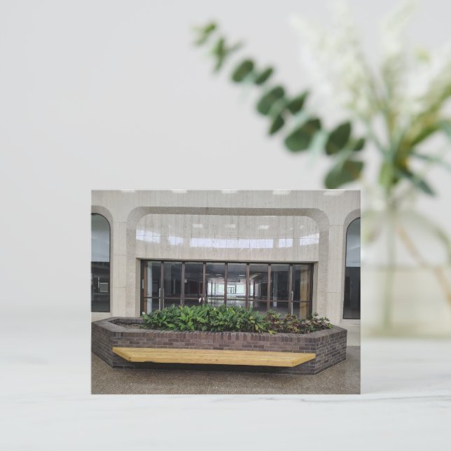 Mall Plants Liminal Space Nearly Abandoned  Postcard (Standing Front)
