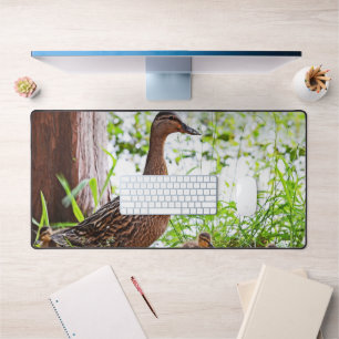 Mallard and Ducklings by Shirley Taylor Desk Mat