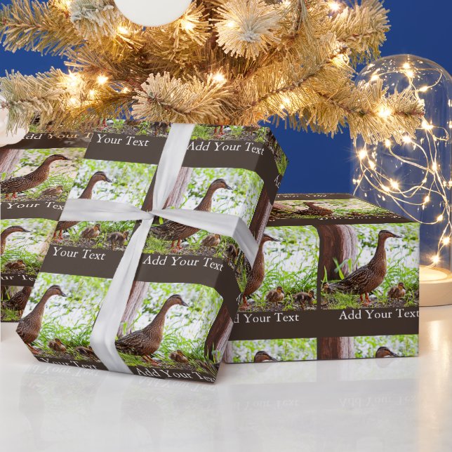 Mallard and Ducklings by Shirley Taylor Wrapping Paper (Holidays)