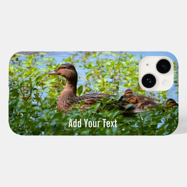 Mallard and Ducklings-Swimming by Shirley Taylor Case-Mate iPhone Case (Back (Horizontal))