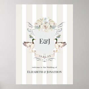 Mallard Crest Elegant Lake Wedding Welcome Poster