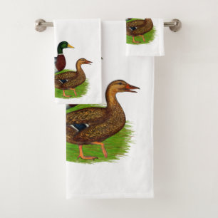 Mallard Drake and Duck Bath Towel Set