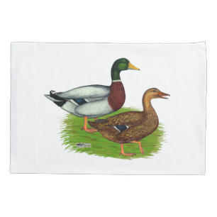 Mallard Drake and Duck Pillowcase